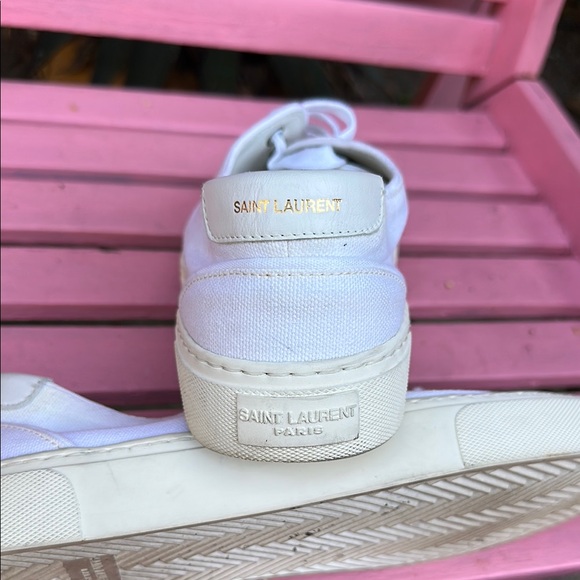 Saint Laurent White Sneakers Classic Canvas Design - Picture 3 of 4